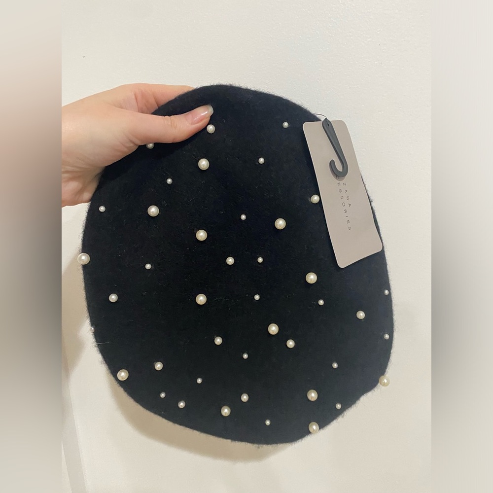 Brand new with tags Zara biret with pearls